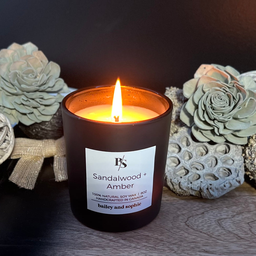 
                  
                    SANDALWOOD + AMBER SOY CANDLE | sandalwood + amber +  rich blend of spices
                  
                