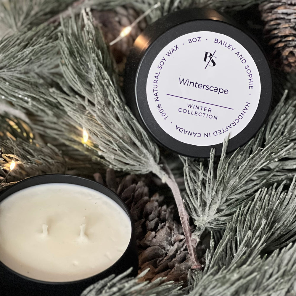 WINTERSCAPE SOY CANDLE | aromatic eucalyptus + drizzled white maple + cedar + snowcapped pines